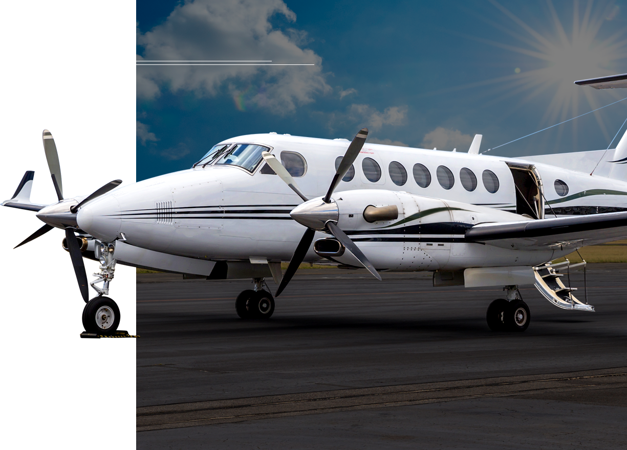 King Air with Eclipse Polarized Windows by API.